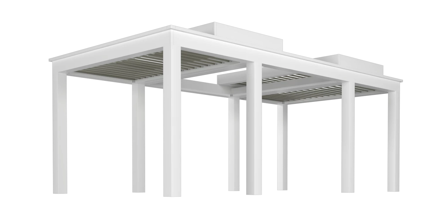 Pergola Pivot 6 Slide – White Adobe products pergola-x pivot-6-slide   